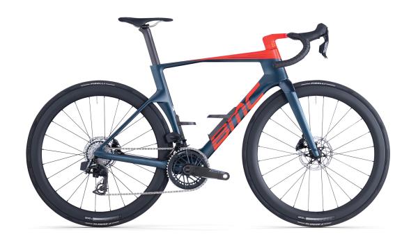 BMC Teammachine R 01 THREE Deep Sea / Neon Red 54