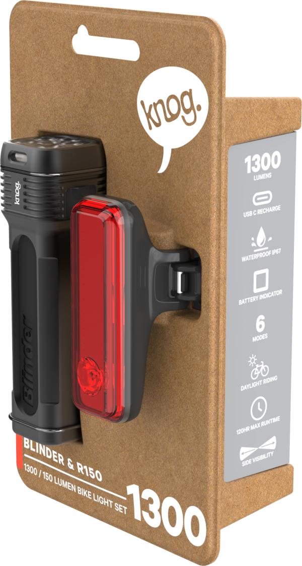 Knog Lichtset Blinder 1300 & Blinder R150 schwarz  Produktbild 3
