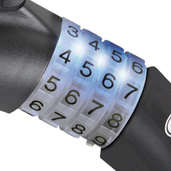 Abus Panzerkabelschloss Raydo Pro 1460/85 Code mit Halter TexKF schwarz  Produktbild 2