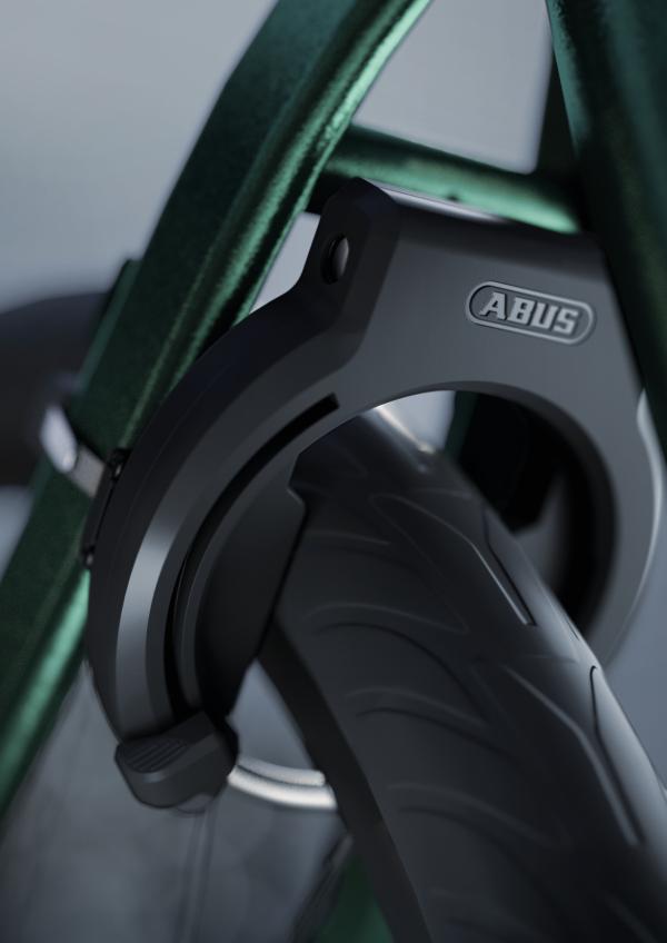 Abus Rahmenschloss Granit XPlus 6950M NR ohne Halter schwarz offen  Produktbild 2