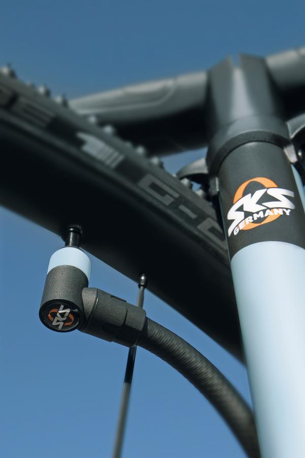SKS Standpumpe Air-X-Plorer 10.0 Stahl Clik Valve blau/schwarz  Produktbild 4
