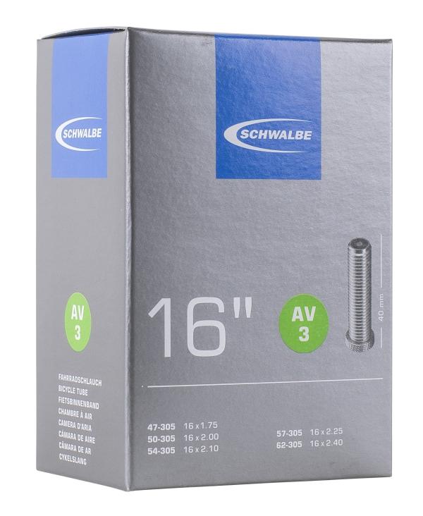 Schwalbe Schlauch AV3 16" 47/62-305 Autoventil  Produktbild 1