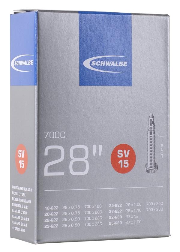 Schwalbe Schlauch SV15 28" 18/28-622/630 Prestaventil 40 mm  Produktbild 1