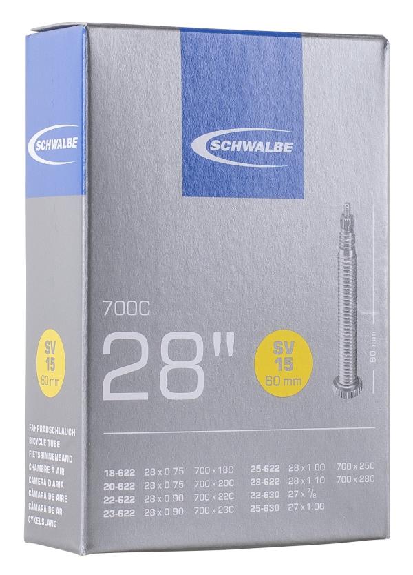 Schwalbe Schlauch SV15 28" 18/28-622/630 Prestaventil 60 mm  Produktbild 1