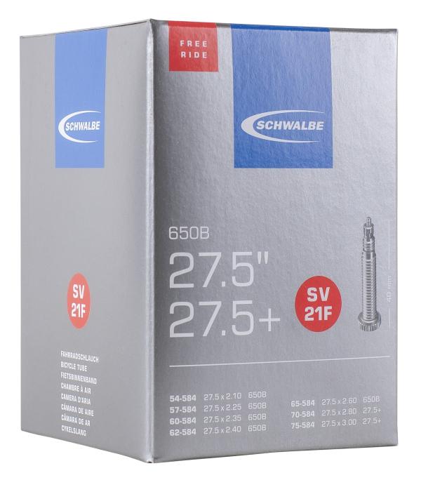 Schwalbe Schlauch SV21F Freeride 27.5" 54/75-584 Prestaventil  Produktbild 1