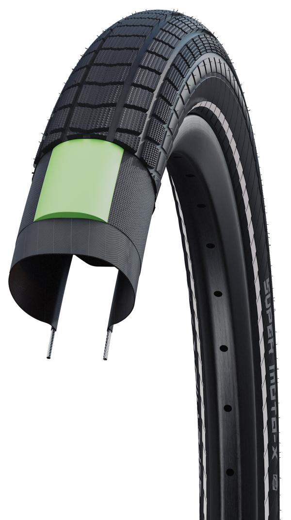 Schwalbe Pneu Super Moto-X 20x2.40 Starr mit Reflexstreifen black  Produktbild 2