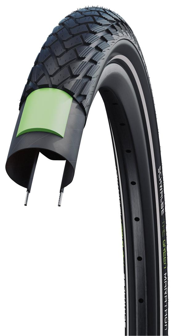 Schwalbe Pneu Green Marathon 16x1.35 GG Starr mit Reflexstreifen black  Produktbild 3