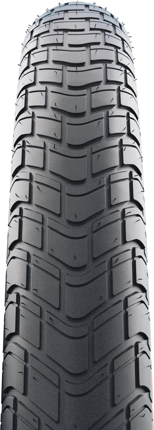 Schwalbe Pneu Motion Big Apple 28x2.15 Addix Green starr mit Reflexstreifen black  Produktbild 1