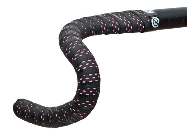 Bike Ribbon Lenkerband Drops schwarz mit pinken Tropfen 
