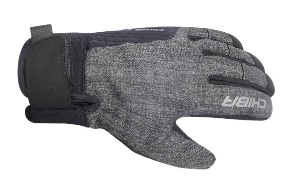 Chiba Cross Over Gloves dark grey/black M