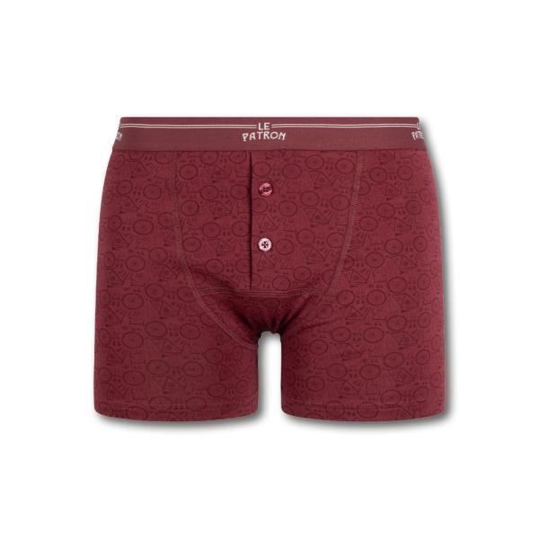 Le Patron Boxers de Bicyclette bordeaux forest S Produktbild 1