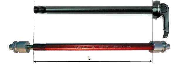 FollowMe Steckachs-Aufnahmeadapter M12x1 L&auml;nge 183mm  Produktbild 1