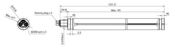 Shimano Akku BT-DN300 Di2 Integriert 3.7 Wh / 7.4 V / 0.5 Ah grau  Produktbild 1