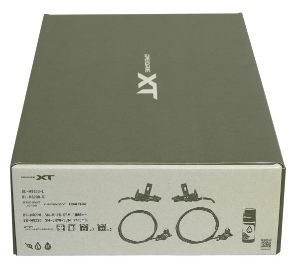 Shimano Scheibenbremsen-Set XT BR-M8220 mit BL-M8200 Upgrade Kit vorne & hinten Box  Produktbild 3
