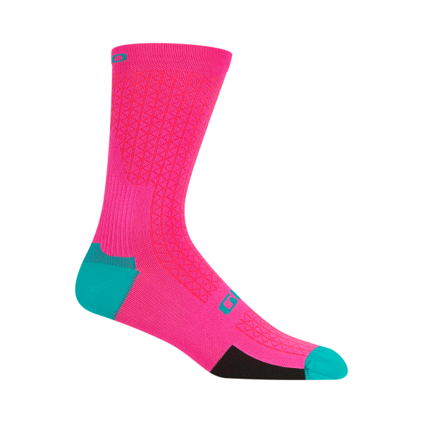 Giro Cycling HRC Sock II L neon pink/screaming teal Unisex