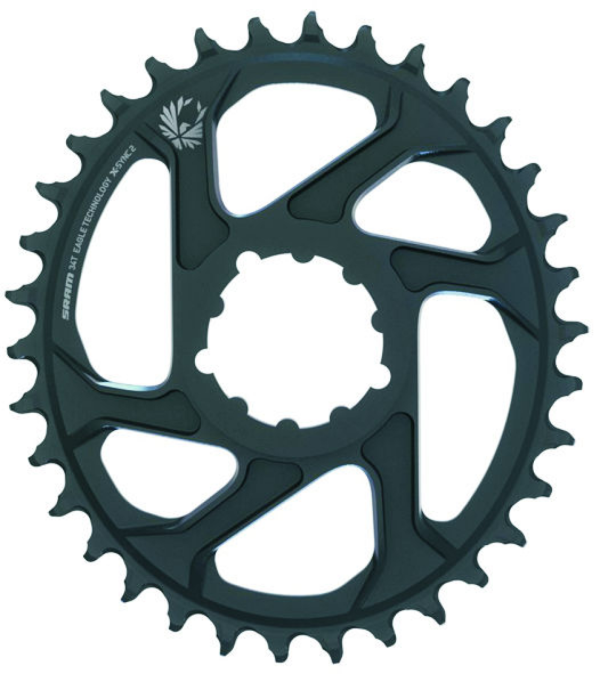 SRAM Chainring Eagle Oval X-Sync2 DM 6mm Offset 38T black