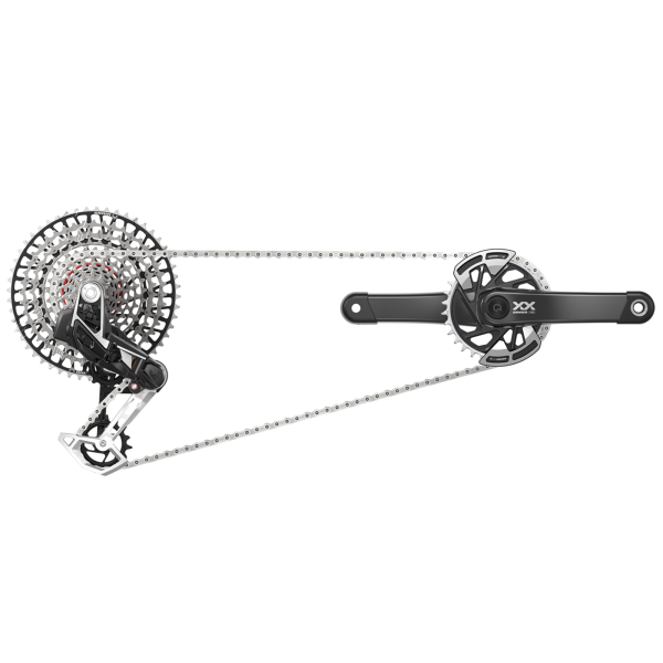 SRAM Groupset XX Eagle AXS Transmission Power Meter 170mm/32t black/silver
